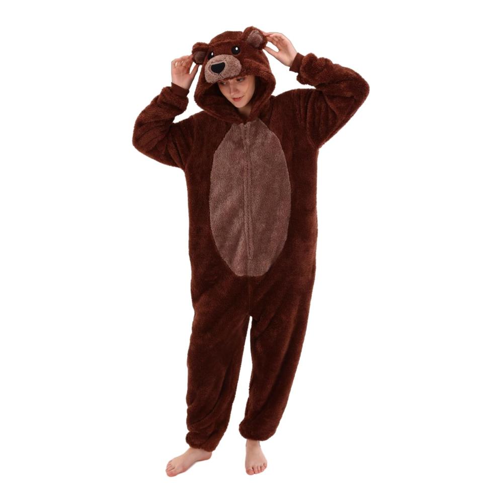 COSUSKET Snug Fit Unisex Adult Onesie Pajamas Flannel Cosplay Animal One Piece Halloween Kostüm Schlafanzug Homewear für Erwachsene – Bild 7