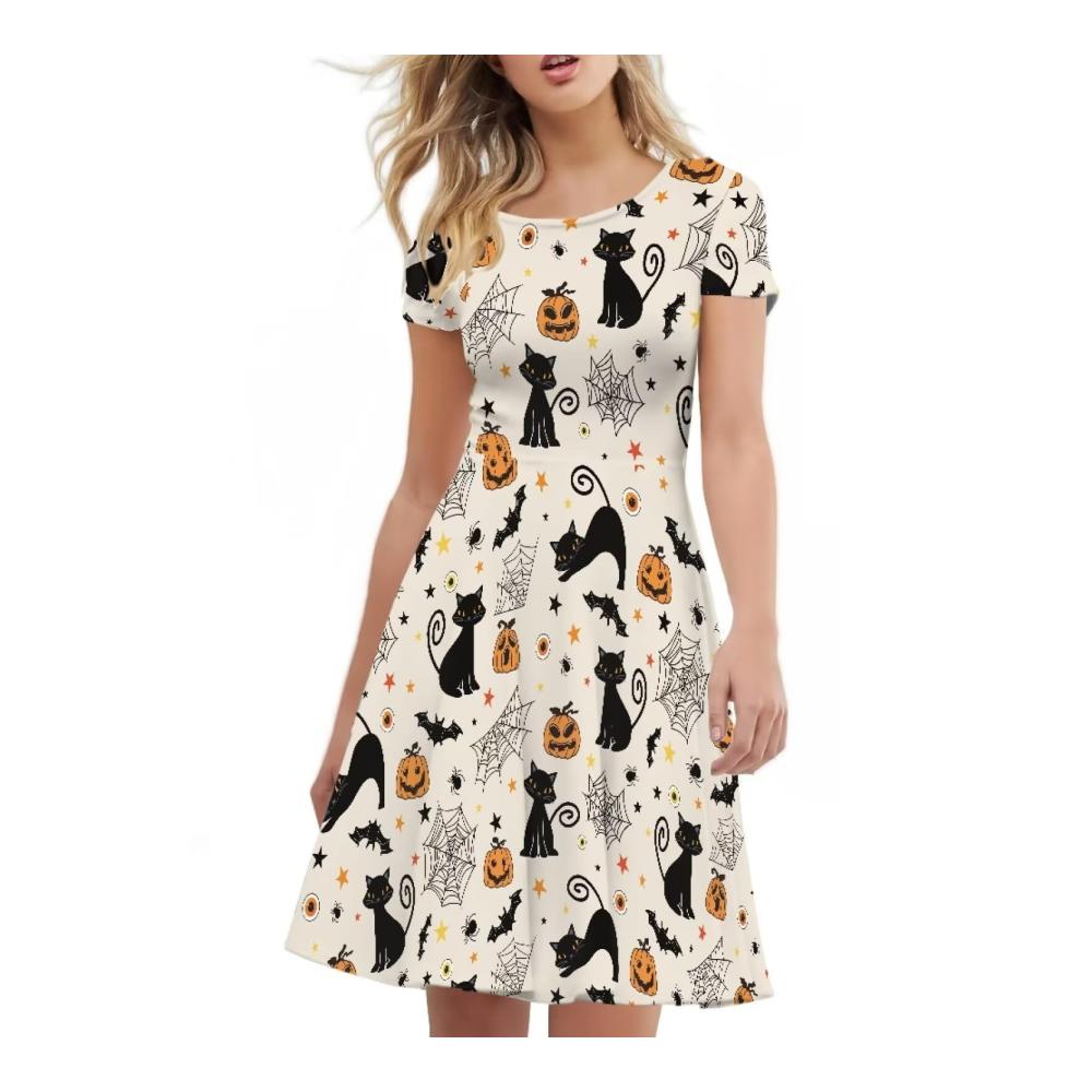 Halloween-Katze-Kürbis-Muster