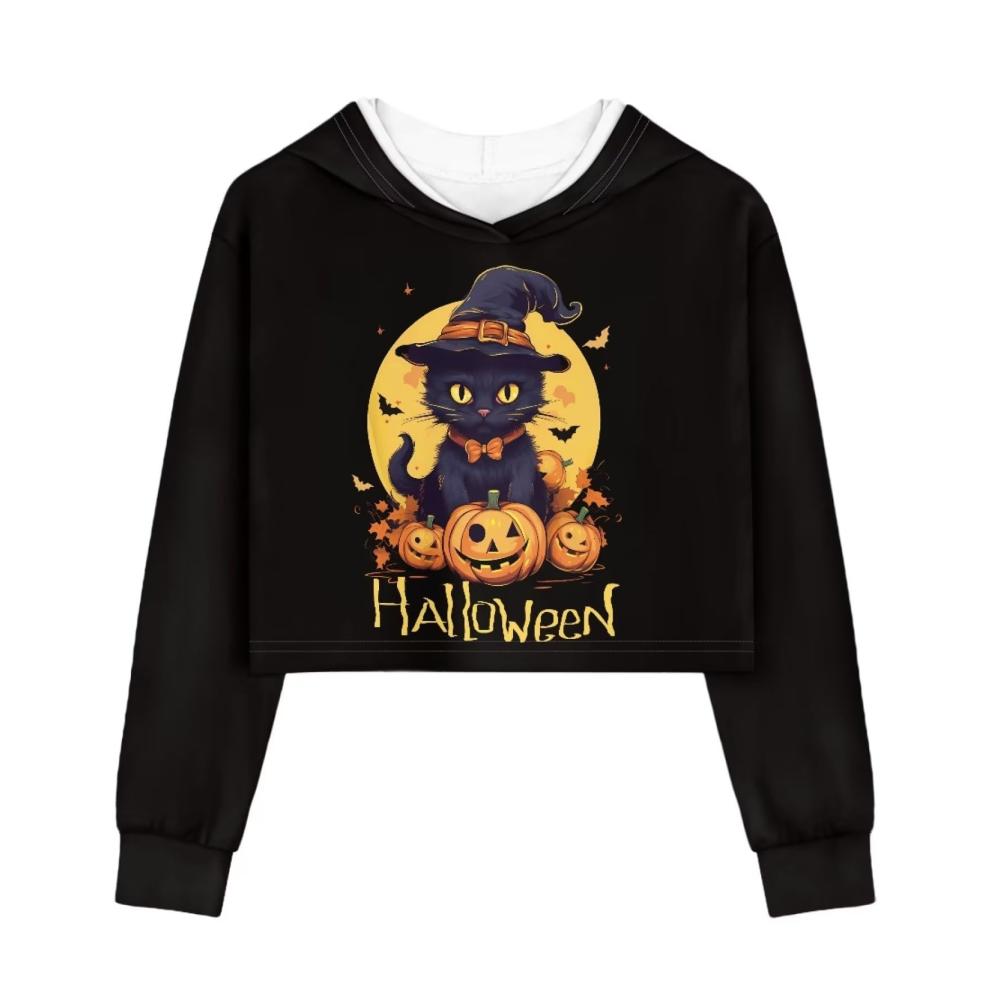 Kürbis Halloween Schwarze Katze Mond