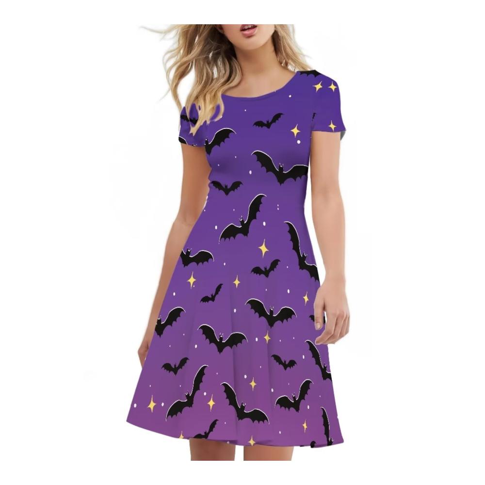 Lila Halloween Fledermaus bedruckt