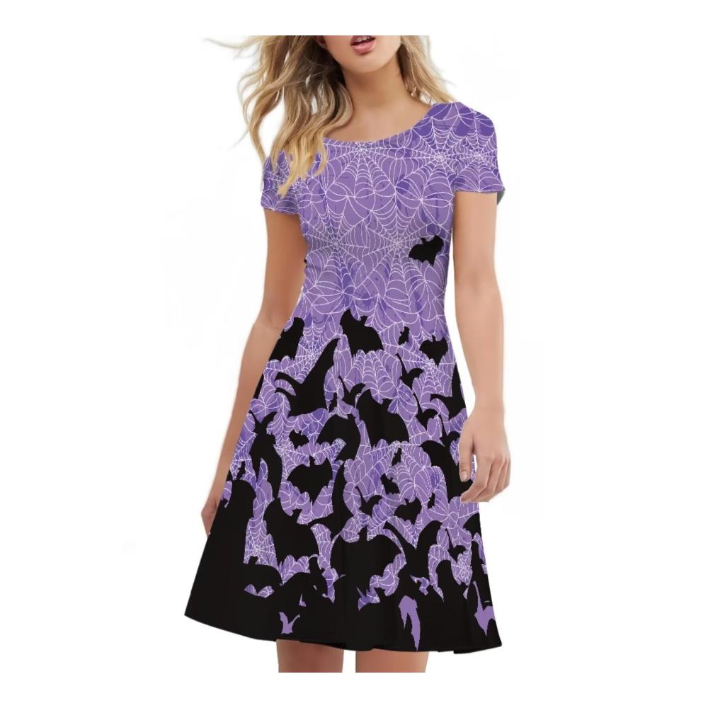 Lila Fledermaus bedruckt