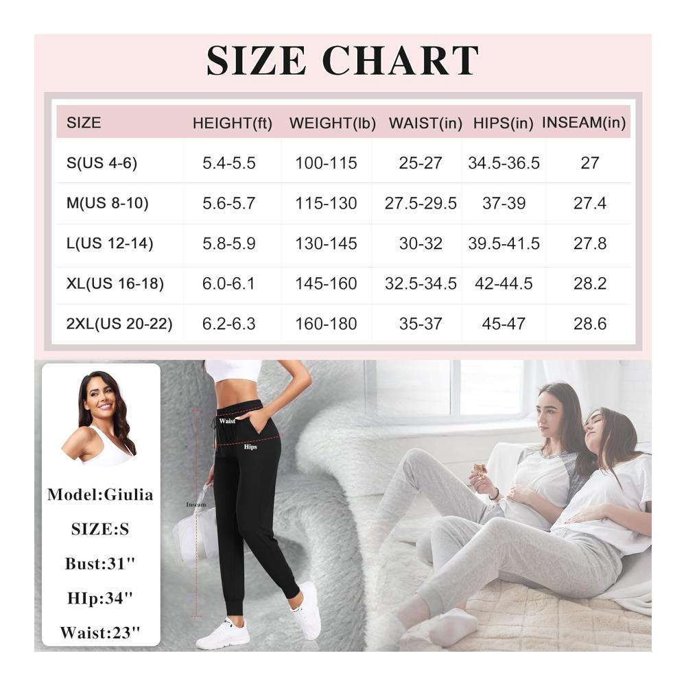 3er-Pack Damen-Sweatpants mit Taschen - Damen-Jogger für Yoga Lauftraining und Fitness - elastische Sport-Hose für Frauen – Bild 6