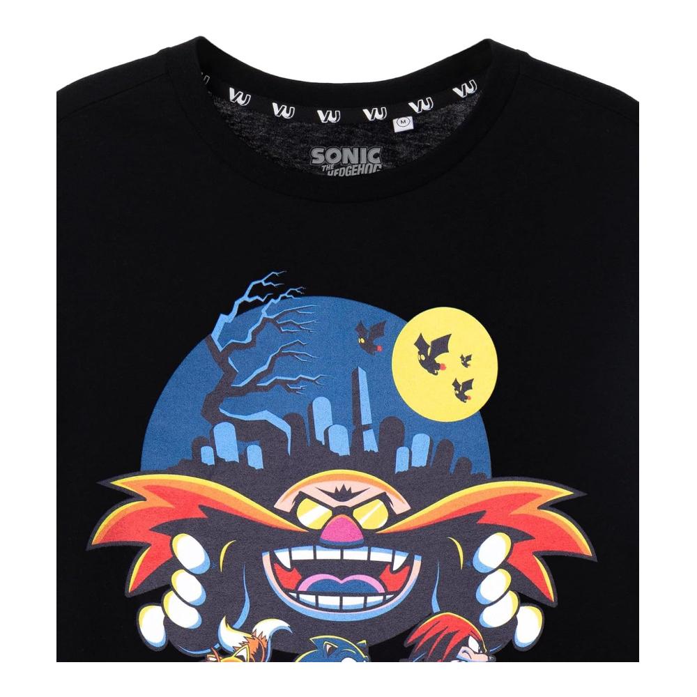 Sonic The Hedgehog Herren T-Shirt | Dr. Eggman Halloween Schwarz Kurzarm Grafik T-Shirt | Robotnik 90er Retro Spiel Merchandise | Gaming Klassiker Fanartikel – Bild 6