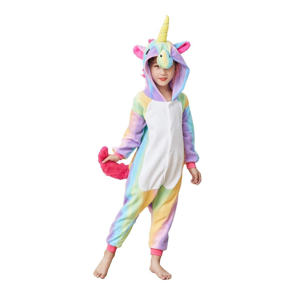 Einhorn-Kostüm für Kinder Onesie-Tier-Pyjama Halloween-Verkleidung Schlafanzug Geschenk für Mädchen und Jungen Karnevalskostüm Kinderkostüm Faschingskostüm – Bild 4