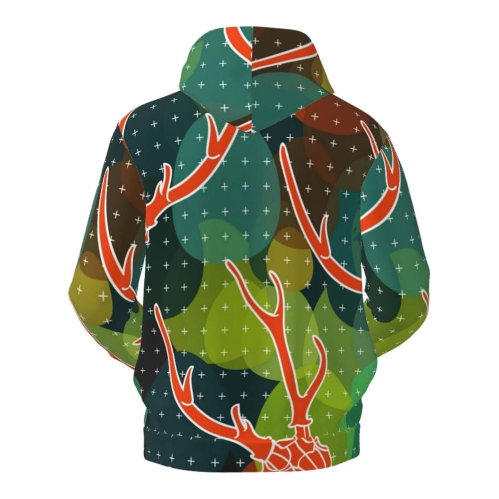 Langärmlige Herbstkleidung für Frauen und Männer Fleece-Sweatshirts mit abstraktem Muster und Zucker-Schädel-Design lange Ärmel Kapuzenpullover Hoodies – Bild 4