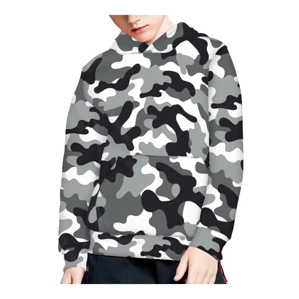 Schwarzes Tarnmuster gedruckt