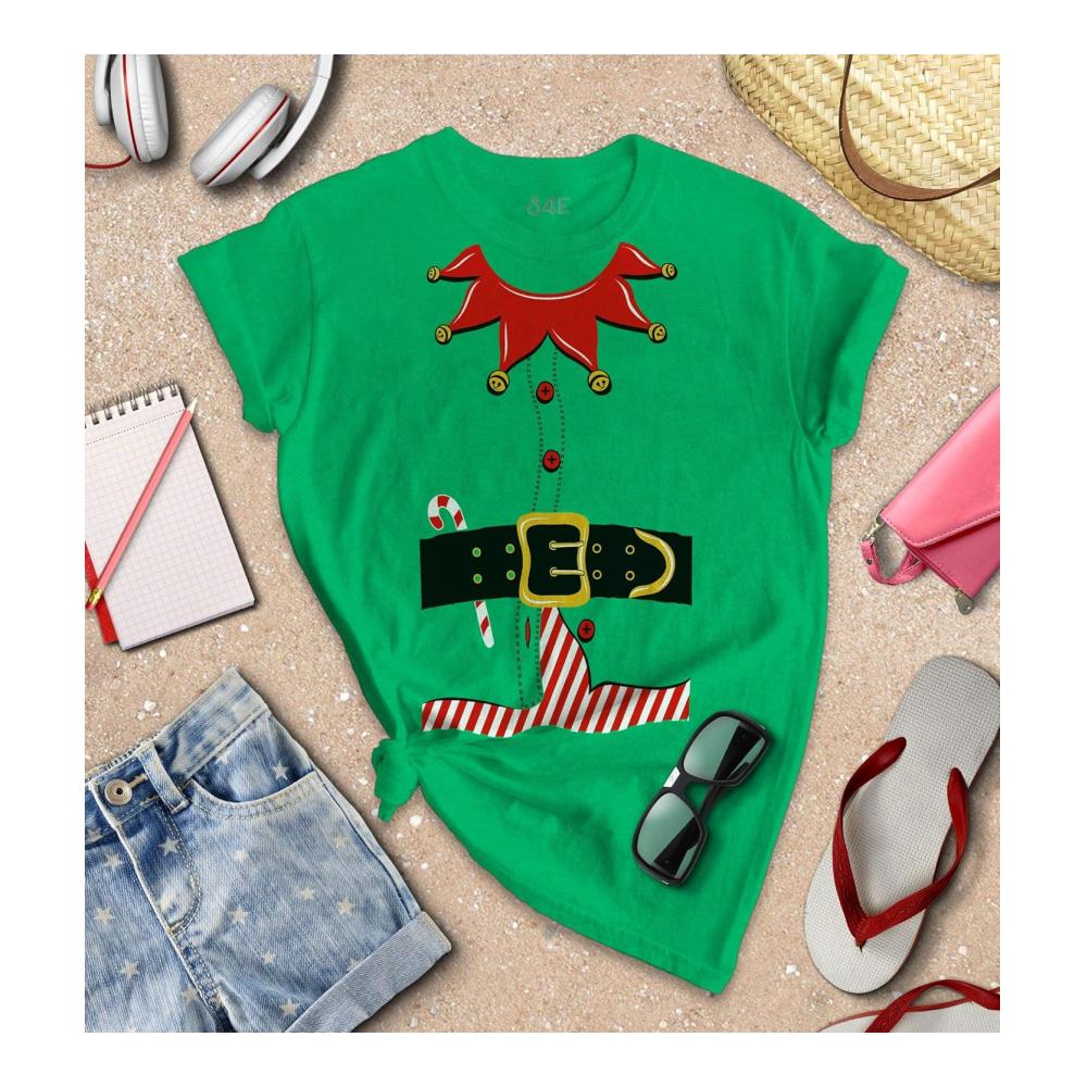 Weihnachts-Elfenkostüm Damen T-Shirt - Lustige Weihnachtsfeier Kostüm - Rentier-Shirt - Weihnachts-Geschenkidee – Bild 3