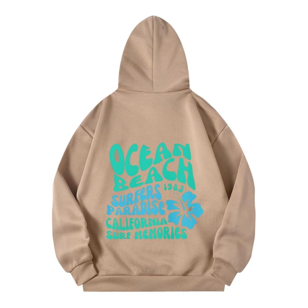 Damen Hoodie Langarm Oatmeal Hooded Sweatshirt Frauen Oversized Pullover Hoodie Frauen Sweatshirt mit Kapuze – Bild 4