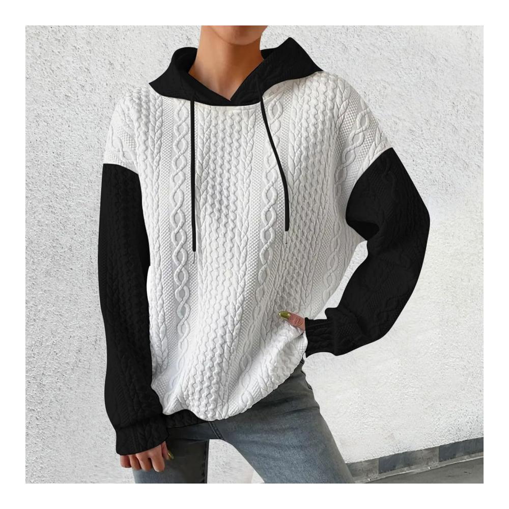 Lange Kapuzenkleider für Frauen Damen Casual Farbe Pullover Kapuzenkleid Langarm Textur Ziehverschluss Frauen Hoodie Kleidung – Bild 2