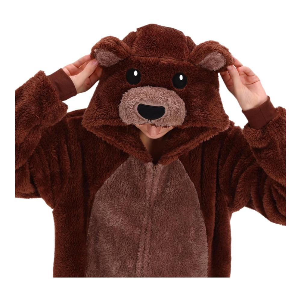 COSUSKET Snug Fit Unisex Adult Onesie Pajamas Flannel Cosplay Animal One Piece Halloween Kostüm Schlafanzug Homewear für Erwachsene – Bild 8