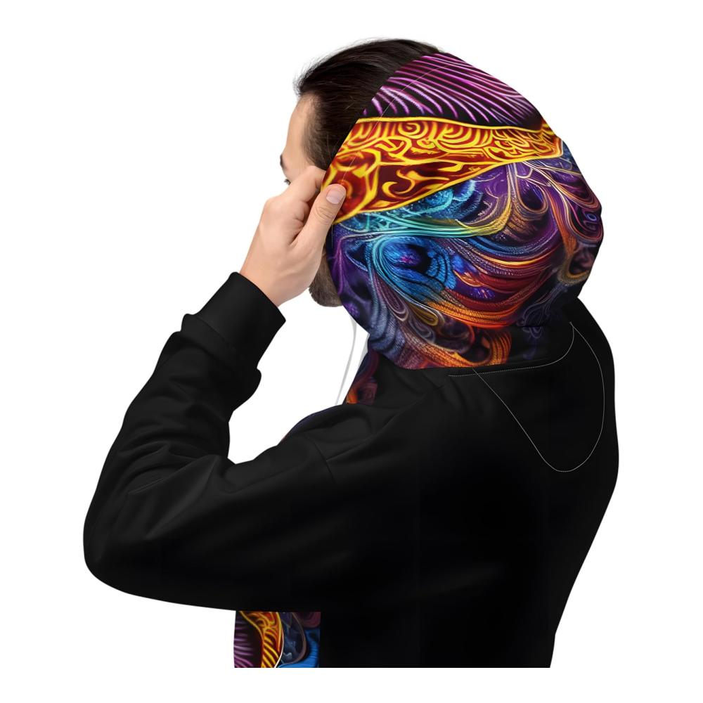 Fungus & Amongus | Unisex Hoodie | Psychedelic Cosmic Cap Motif | Ökologische umweltfreundliche weiche und coole Sweatjacke für Männer und Frauen – Bild 9