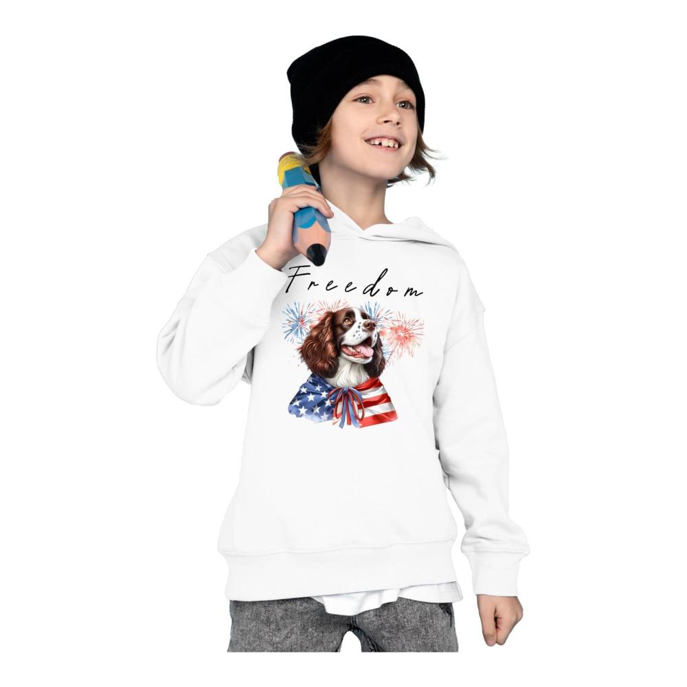 Unabhängigkeitstag 4. Juli Freiheits-Hund T-Shirt Hoodie Sweatshirt für Erwachsene und Jugendliche – Bild 3