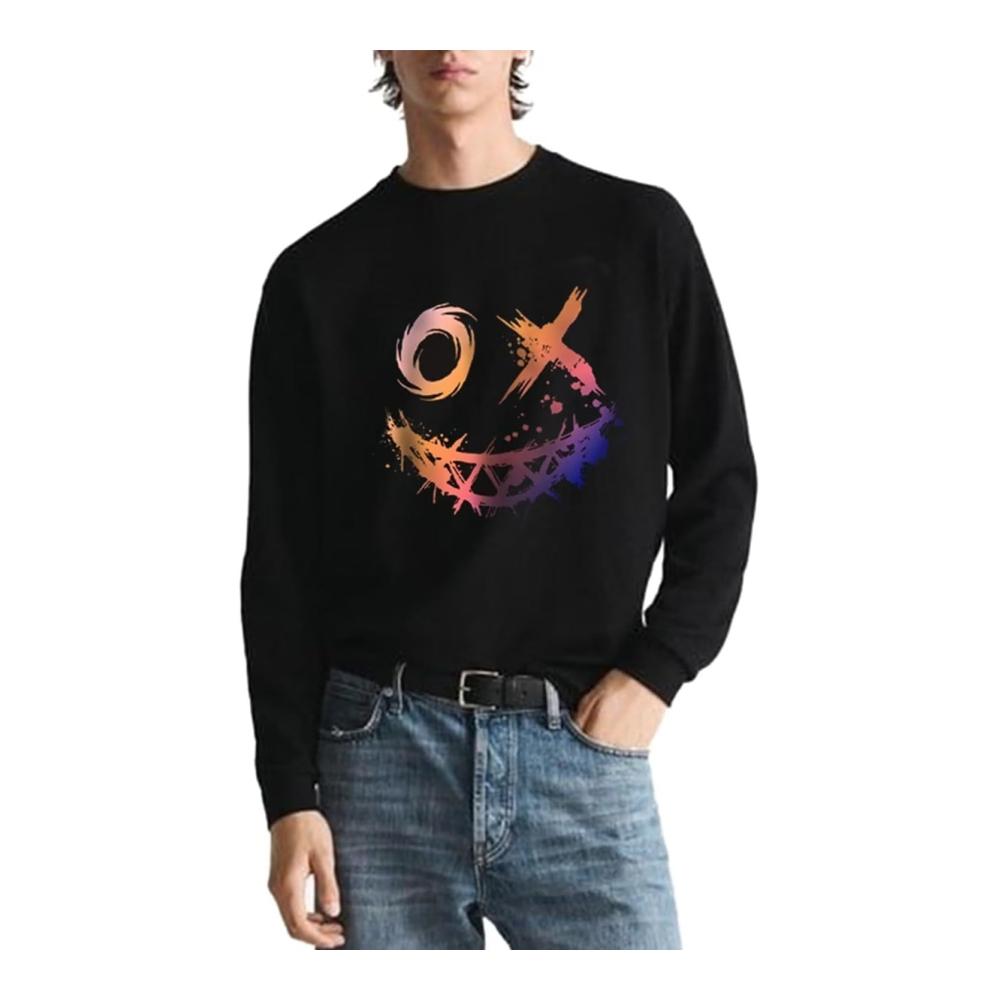 Herren Totenschädel Skelett Grafik Langarm Classic Fit Hemd Vintage Novelty Lustige Oberteile Y2k T-Shirt Retro Männer Geschenk – Bild 3