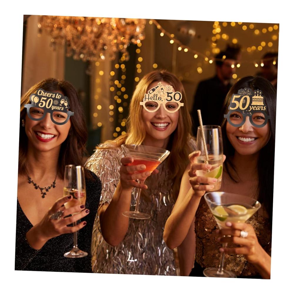 18 Paar Geburtstagsparty-Brillen aus Papier Mann Kleidung Foto-Accessoires Dekoration Partyzubehör – Bild 3