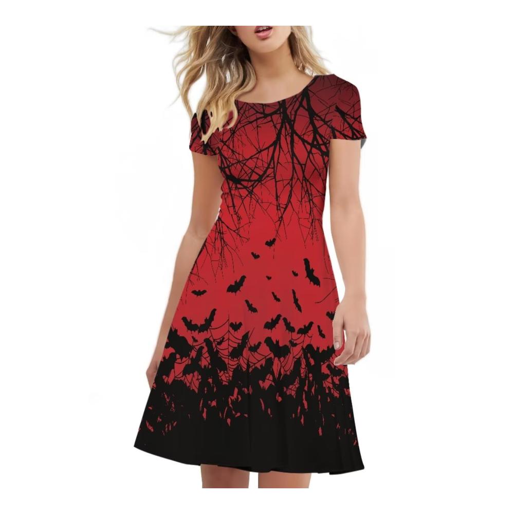 Rot Gothic Fledermaus Musters