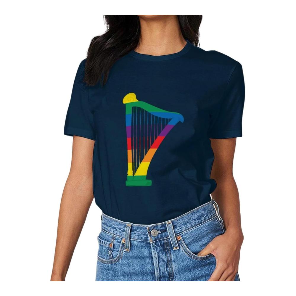 Regenbogen-Gitarre Gay Pride Shirt Schwulenstolz Monat LGBTQ+ Pride Merch Retro T-Shirt Süßes Muster Buchstaben-Print-Shirt aus Baumwolle – Bild 6