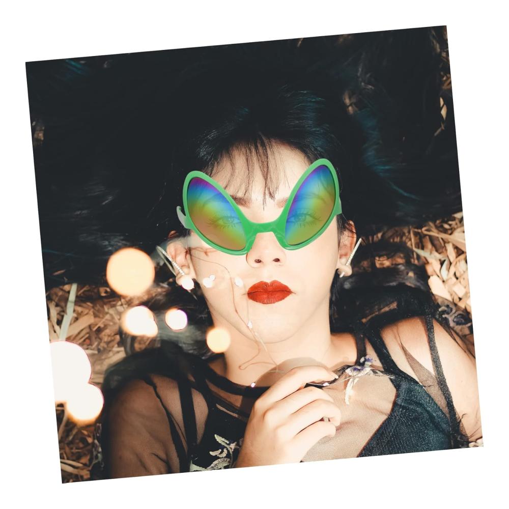 10 Stück Alien Sonnenbrille Halloween Kostüm Accessoires lustige Sonnenbrille Festival Party Brille Sonnenschutz für Erwachsene und Kinder – Bild 2