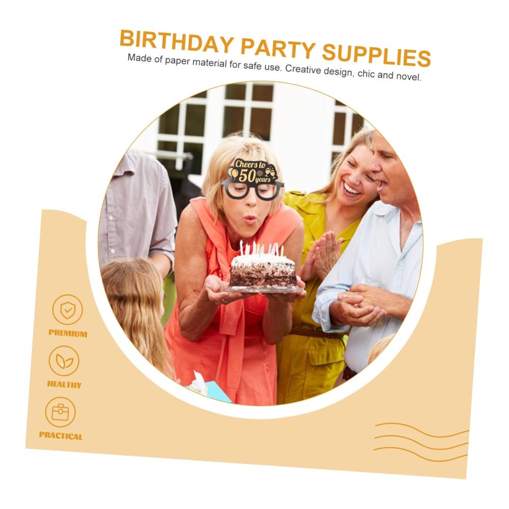 18 Paar Geburtstagsparty-Brillen aus Papier Mann Kleidung Foto-Accessoires Dekoration Partyzubehör – Bild 8