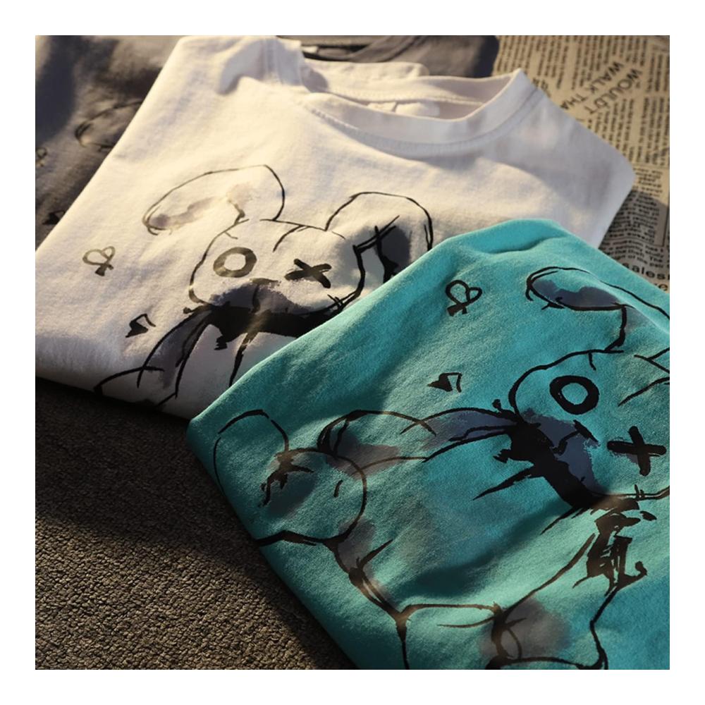 Gruselige Puppe Bunny Goth T-Shirt Frauen Sommer Grunge Hipster Oberteile Gothic Rock Klamotten – Bild 2