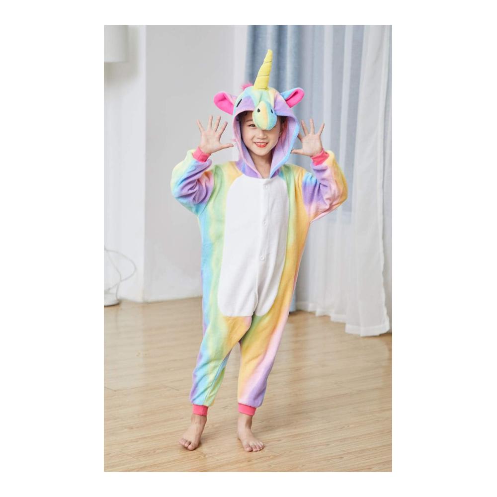 Einhorn-Kostüm für Kinder Onesie-Tier-Pyjama Halloween-Verkleidung Schlafanzug Geschenk für Mädchen und Jungen Karnevalskostüm Kinderkostüm Faschingskostüm – Bild 5