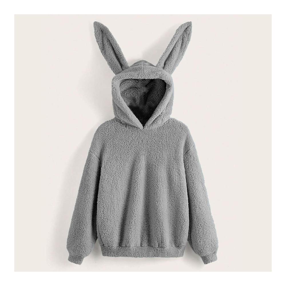 Süße Kawaii Hoodie mit Hasenohren Langarm-Animal-Hoodie für Teenager-Mädchen Weiche und Bequeme Bunny Ear Hoodie Kawaii-Mode für Mädchen Langarm-Hoodie mit Ohren – Bild 4