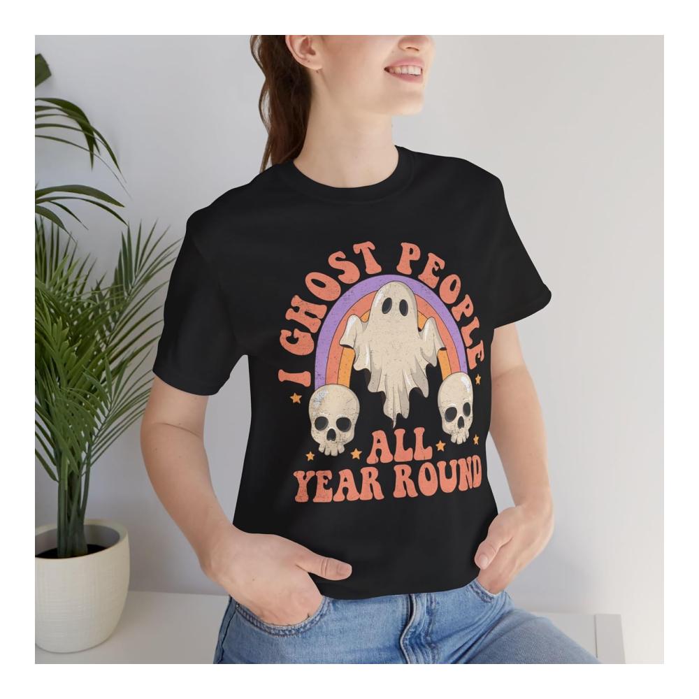 Geister Leute T-Shirt - Retro Halloween-Shirt für gruselige Partys - Lustiges Geschenk für Ihn oder Sie – Bild 5