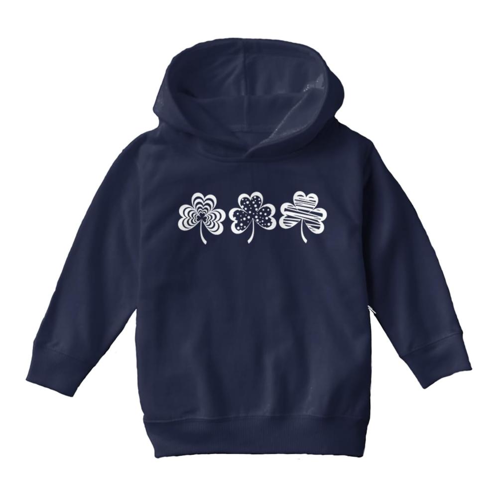 St. Patricks Day Kleidung für Kinder Stylized Shamrocks Fleece Hoodie für Jungen und Mädchen grün irische Kleidung für Kinder St. Patricks Day Geschenk – Bild 2