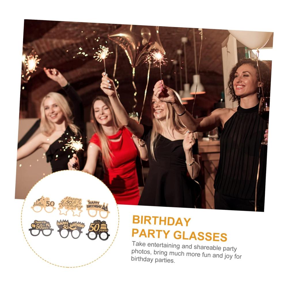 18 Paar Geburtstagsparty-Brillen aus Papier Mann Kleidung Foto-Accessoires Dekoration Partyzubehör – Bild 5