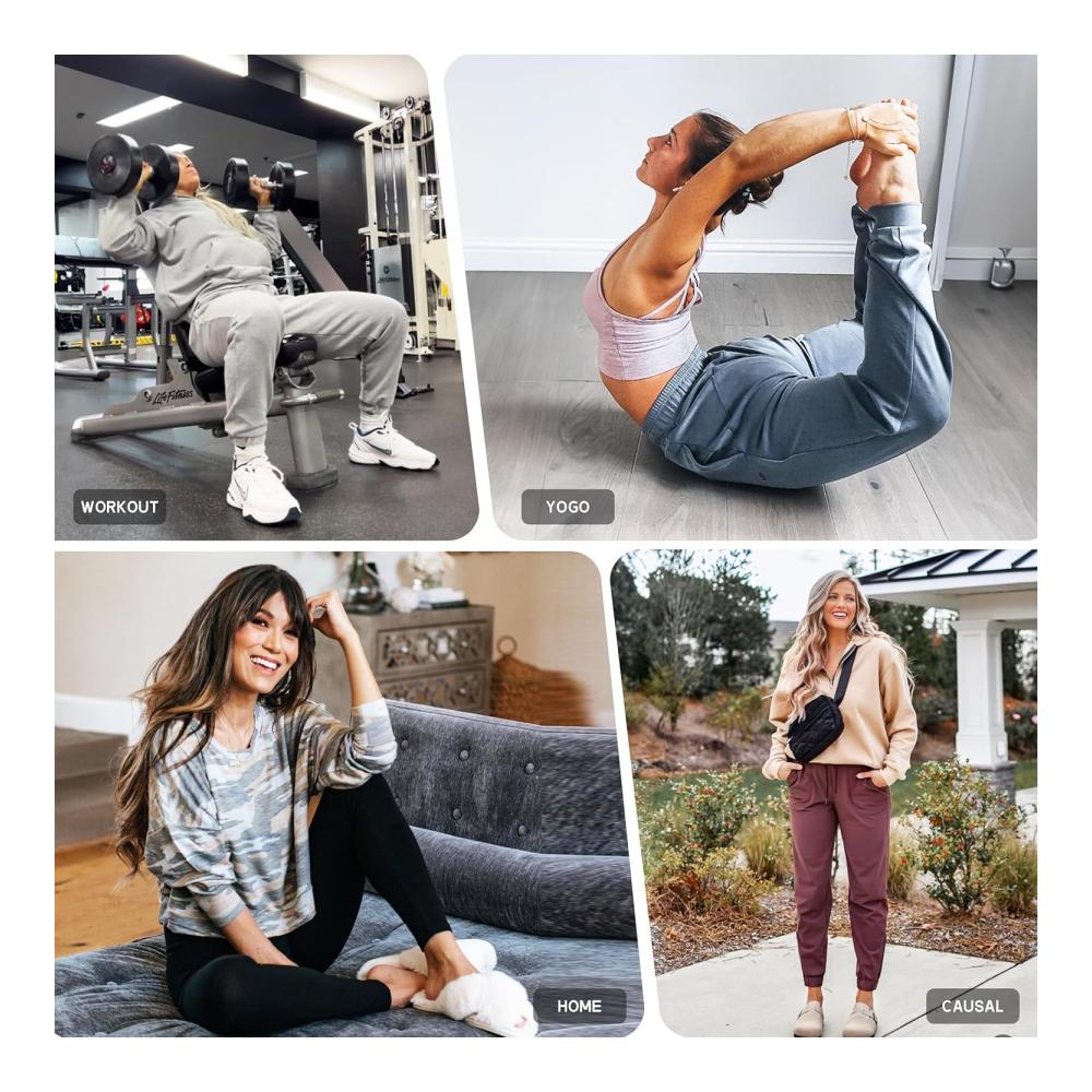 3er-Pack Damen-Sweatpants mit Taschen - Damen-Jogger für Yoga Lauftraining und Fitness - elastische Sport-Hose für Frauen – Bild 4