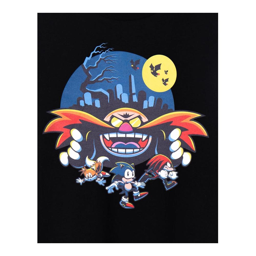 Sonic The Hedgehog Herren T-Shirt | Dr. Eggman Halloween Schwarz Kurzarm Grafik T-Shirt | Robotnik 90er Retro Spiel Merchandise | Gaming Klassiker Fanartikel – Bild 5