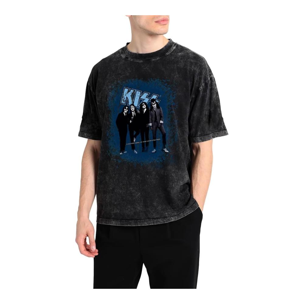 Klassisches Musik-Gruppen-Band-Logo-Shirt - Vollgelbes und rotes Sport-T-Shirt für Männer Rundhals Kurzarm Classic Rock T-Shirt Musik-Fan-Shirt Band-T-Shirt Männer-T-Shirt – Bild 4