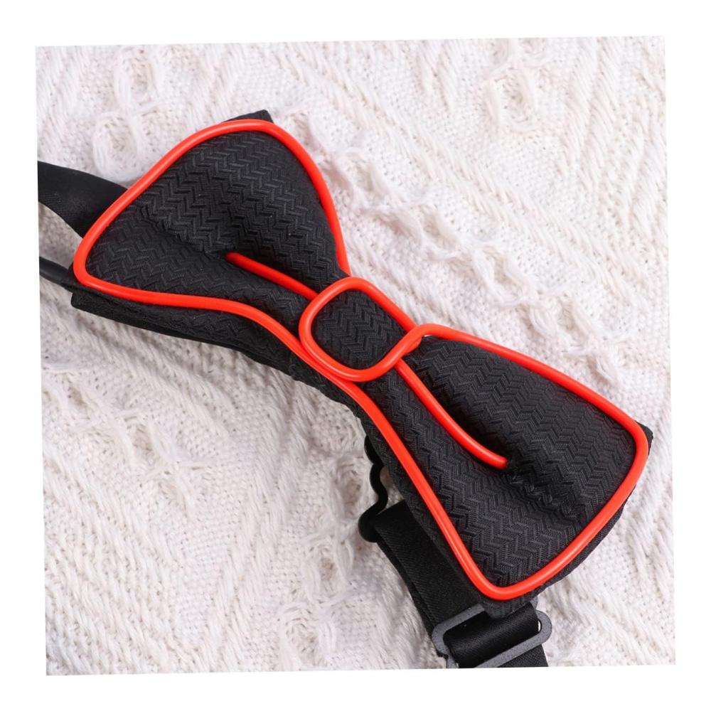 2pcs Neon LED-Licht-Krawatte für Herren vorgebundene Neon-Bowties festliche Accessoires für Männer dark costume festival accessories – Bild 5