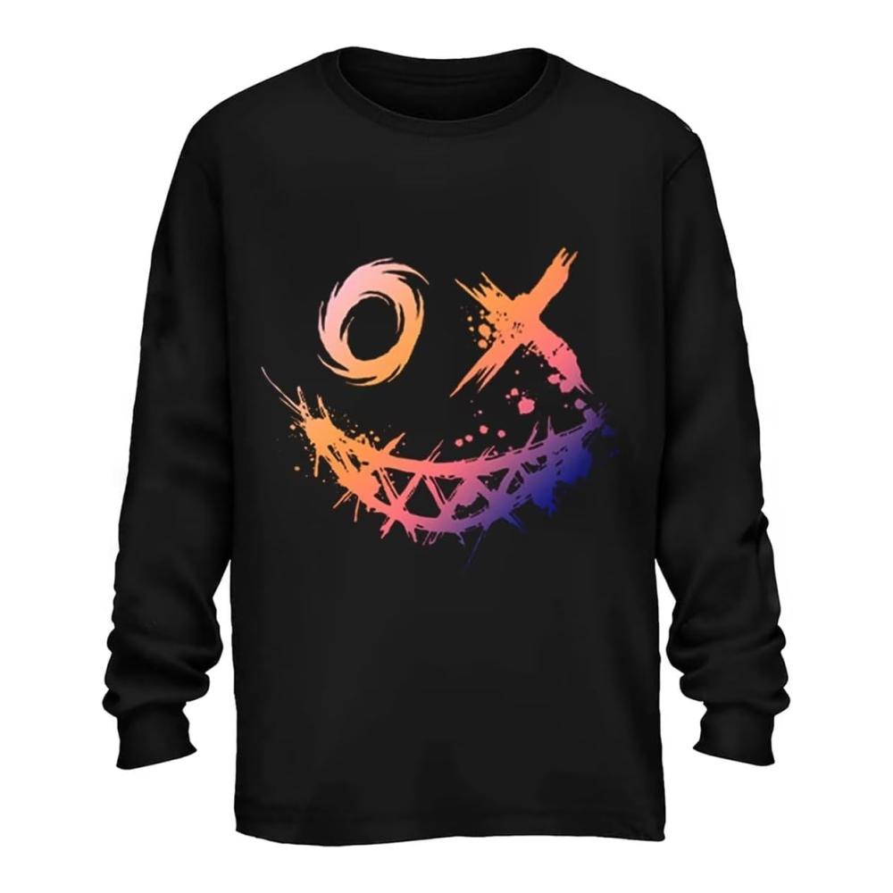 Herren Totenschädel Skelett Grafik Langarm Classic Fit Hemd Vintage Novelty Lustige Oberteile Y2k T-Shirt Retro Männer Geschenk – Bild 5