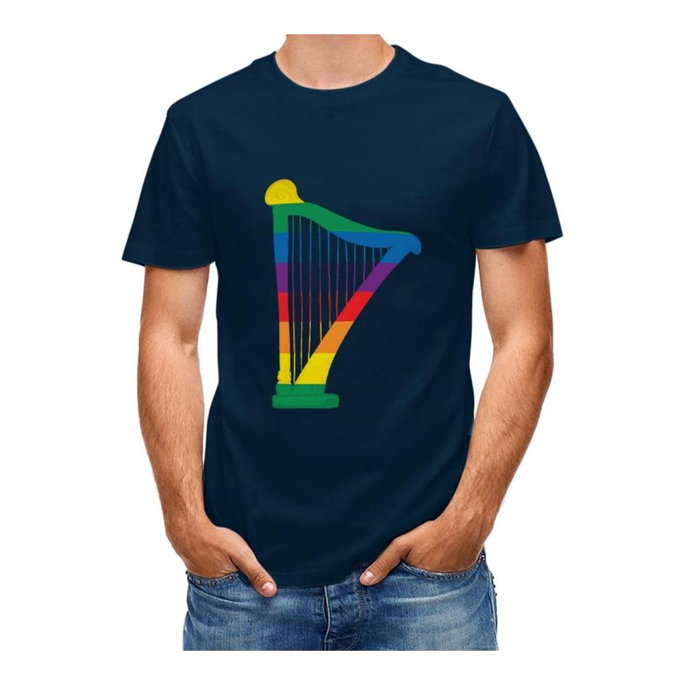 Regenbogen-Gitarre Gay Pride Shirt Schwulenstolz Monat LGBTQ+ Pride Merch Retro T-Shirt Süßes Muster Buchstaben-Print-Shirt aus Baumwolle – Bild 5