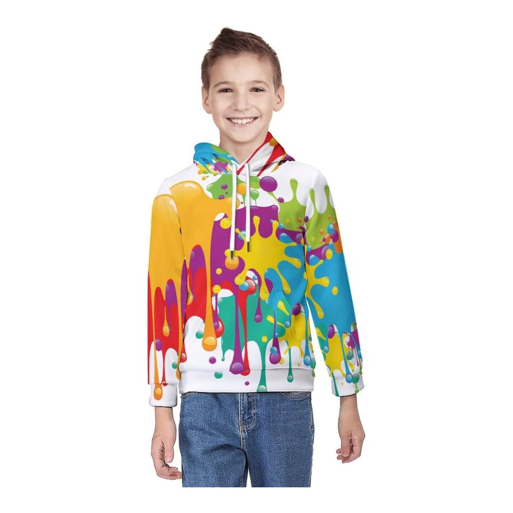 Langarm-Sweatshirt für Kinder und Teenager Sonnenblumen-Design Unisex Thin Hoodie lange Ärmel Pullover für Jungen und Mädchen – Bild 2