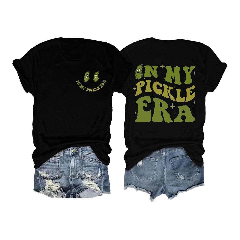 Frauen Lustige Gurken Ära Shirt Canned Pickle Liebhaber T-Shirts Casual Loose Kurzarm Gurken Glas Tops – Bild 2