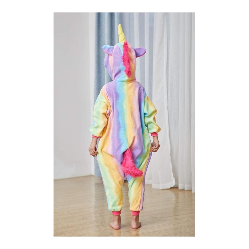 Einhorn-Kostüm für Kinder Onesie-Tier-Pyjama Halloween-Verkleidung Schlafanzug Geschenk für Mädchen und Jungen Karnevalskostüm Kinderkostüm Faschingskostüm – Bild 2