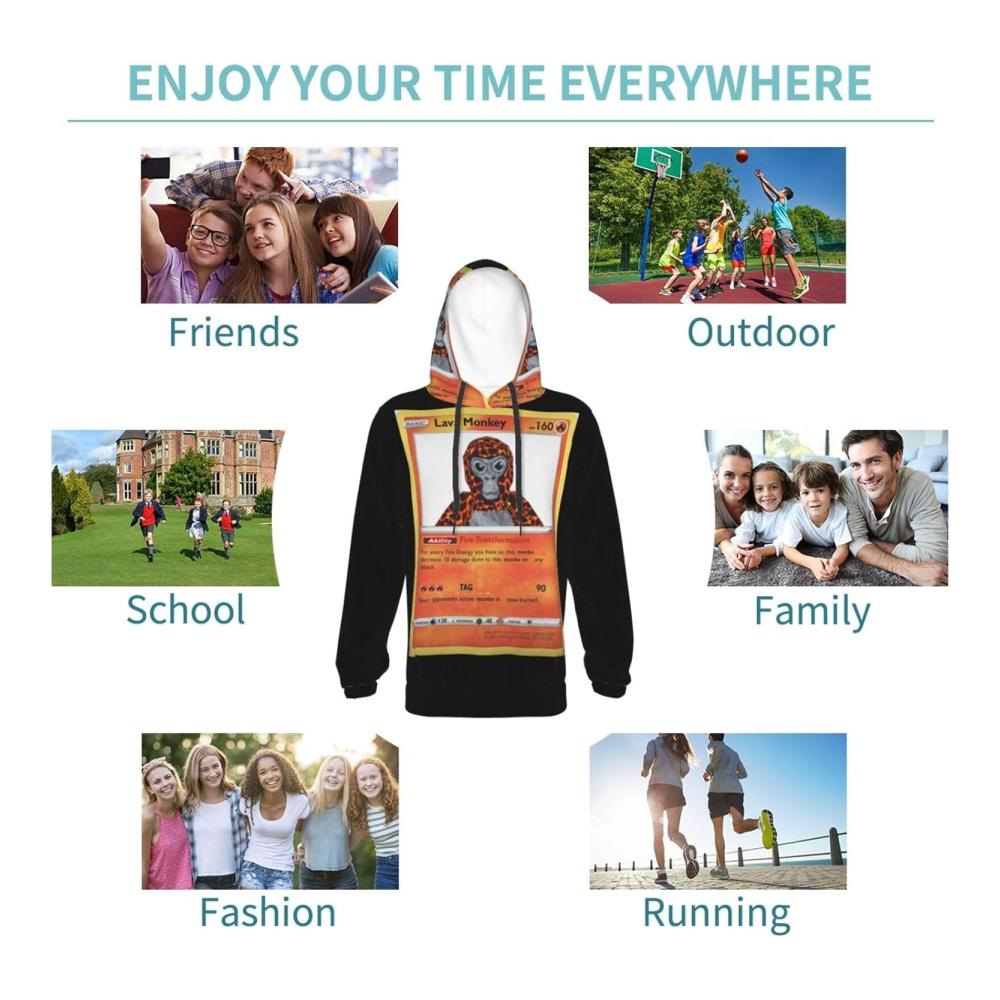 Lustige 3D-Druck-Hoodies für Mädchen und Jungen Gorilla Games Tag Unisex Funny Graphic Pullover Hooded Sweatshirt coole Geschenkidee für Kinder und Jugendliche – Bild 9