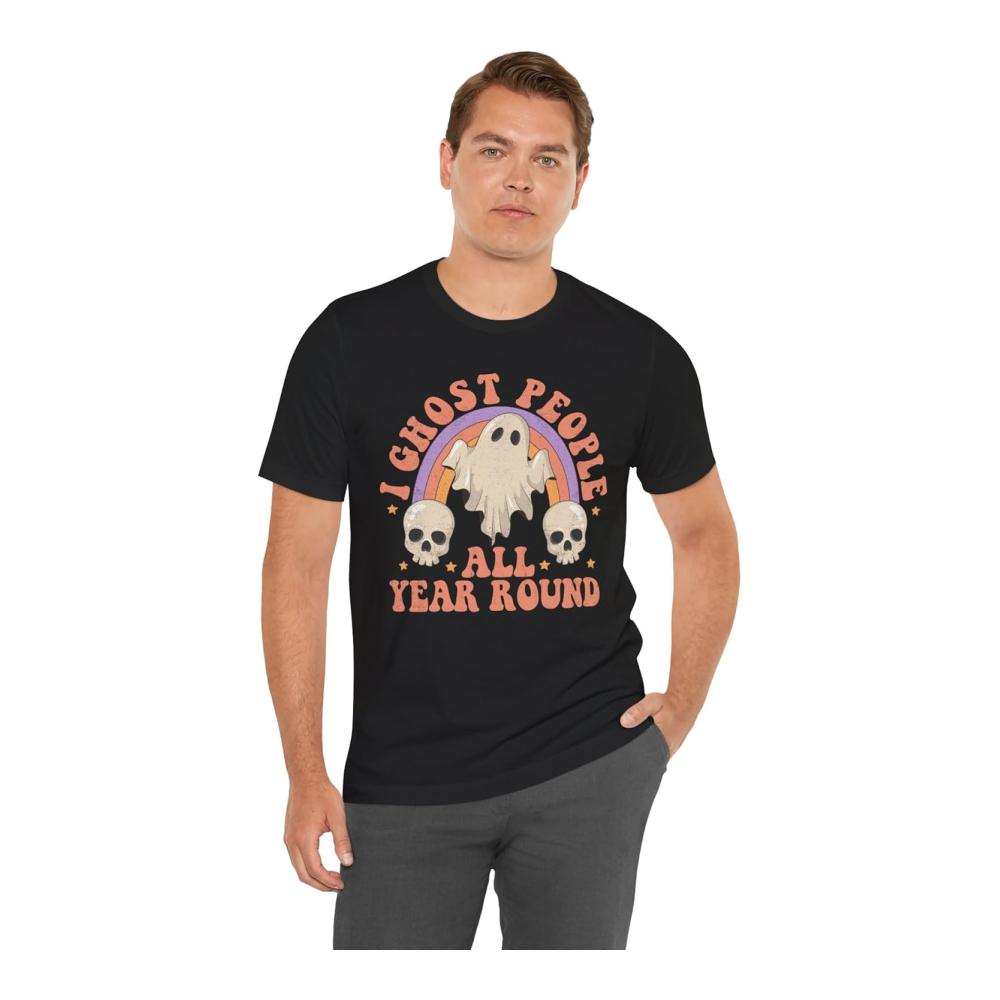Geister Leute T-Shirt - Retro Halloween-Shirt für gruselige Partys - Lustiges Geschenk für Ihn oder Sie – Bild 4